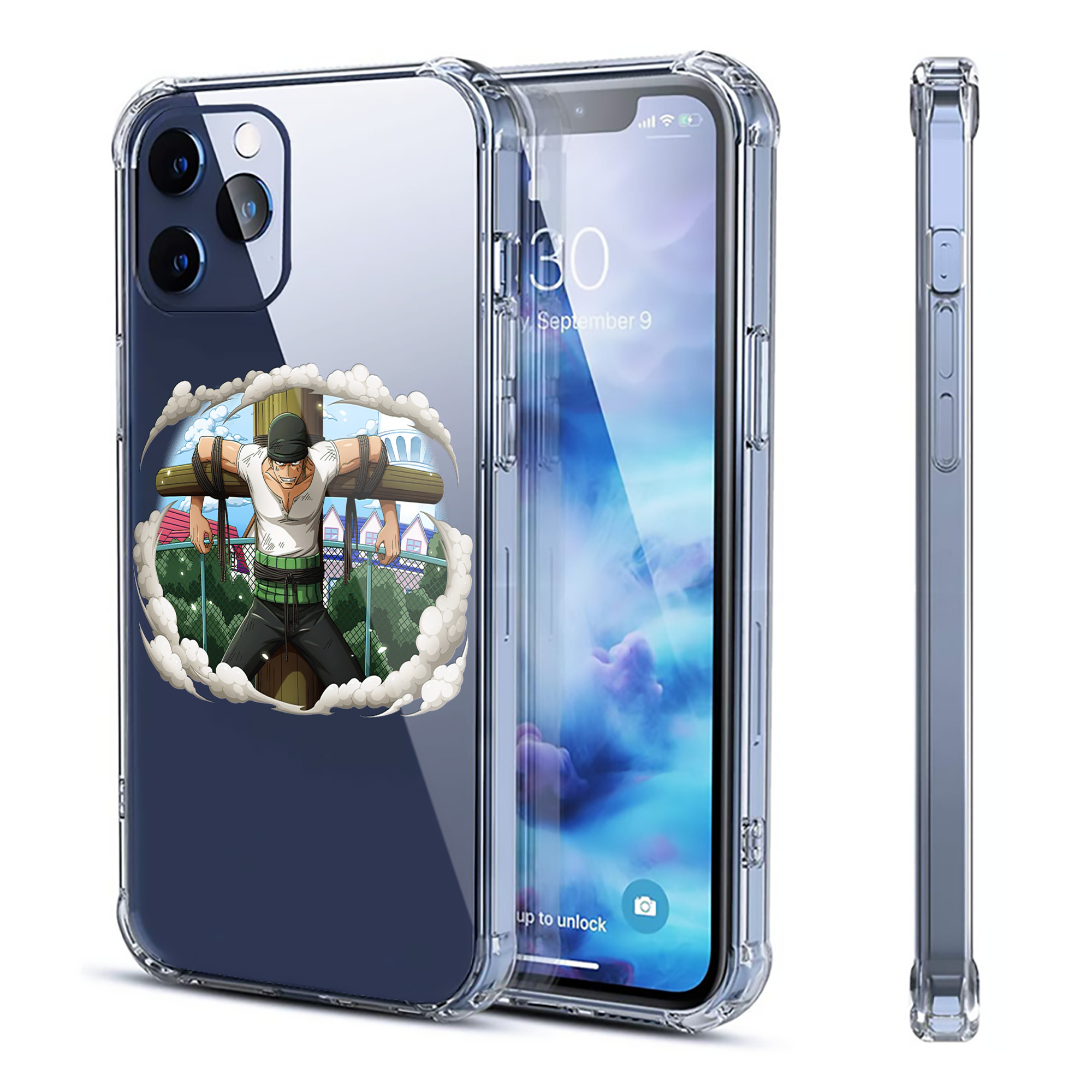 （画像用） ワンピース ロロノア・ゾロ ONE PIECE Roronoa Zoro 【iPhone 12シリーズ対応】透明スマホケース（クリアソフトケース）